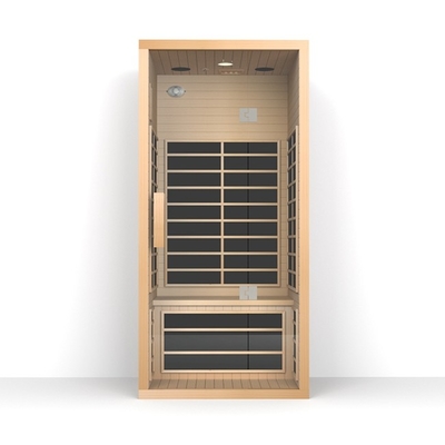1350W Kırmızı Sedir Sauna Odası Tek Kişilik Kapalı Uzak Kızılötesi Sauna