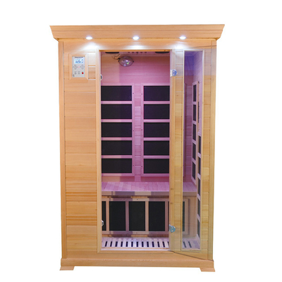 İki Kişilik Kızılötesi Kabin Sauna Odası Kanada Kırmızı Sedir Ağacı 1350W