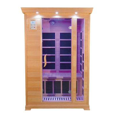 İki Kişilik Kızılötesi Kabin Sauna Odası Kanada Kırmızı Sedir Ağacı 1350W