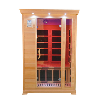 İki Kişilik Kızılötesi Kabin Sauna Odası Kanada Kırmızı Sedir Ağacı 1350W