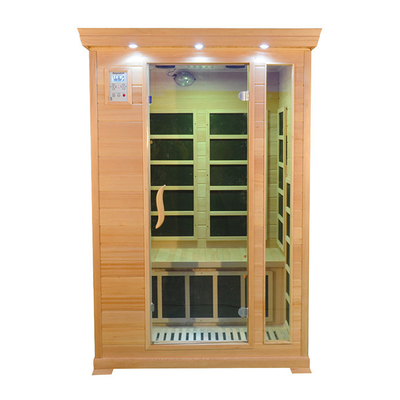 İki Kişilik Kızılötesi Kabin Sauna Odası Kanada Kırmızı Sedir Ağacı 1350W