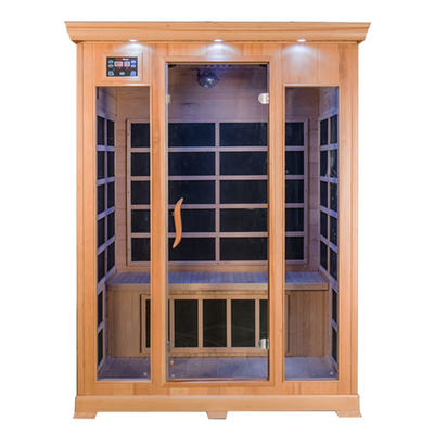 2100W Ultraviyole Ev Sauna Odası Uzak Kızılötesi Kuru Buhar 3 Kişilik