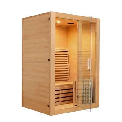 Smartmak 1 Kişilik Ahşap Buharlı Ev Sauna Odası 8mm Temperli Cam Kapılı