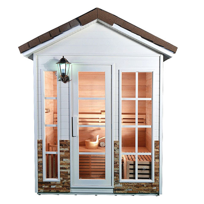 Su Geçirmez 3 Kişilik Fin Açık Hava Kuru Sauna Arka Bahçe