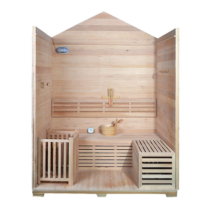 Ev Arka Bahçe için 6kw Suya Dayanıklı Buhar İki Kişilik Açık Sauna Odası