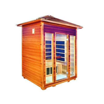 Kırmızı Sedir Dışında OEM Uzak Kızılötesi Sauna 4 Kişilik Açık Sauna