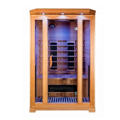 Oksijen Ionizer ile Özel Ev Hemlock 2 Kişilik Kızılötesi Sauna Odası
