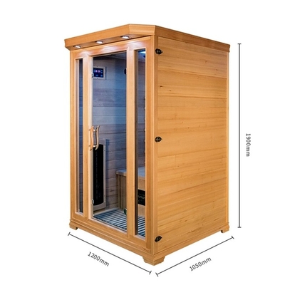 Oksijen Ionizer ile Özel Ev Hemlock 2 Kişilik Kızılötesi Sauna Odası