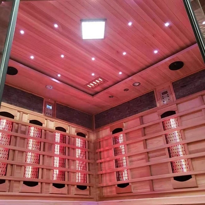 Smartmak Hemlock Kızılötesi Buhar Sauna Ev Islak Sauna Detoks için 4 Kişilik