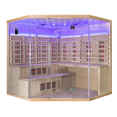 Smartmak Hemlock Kızılötesi Buhar Sauna Ev Islak Sauna Detoks için 4 Kişilik
