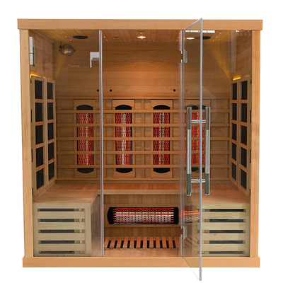 ODM Ahşap Buharlı Ticari Kızılötesi Sauna Odası 3 Kişilik Sedir