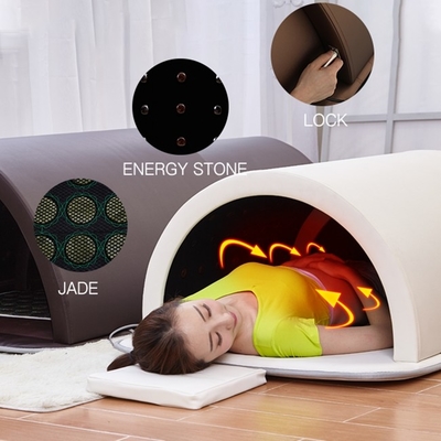 Fümigasyon Yatağı Güzellik Salonu için 1200W Taşınabilir İnce Dome Kızılötesi Sauna
