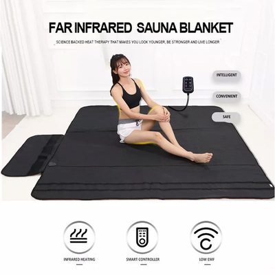 3 Bölge Isıtma Kızılötesi Sauna Battaniyesi Kilo Verme Vücut Sauna Çantası